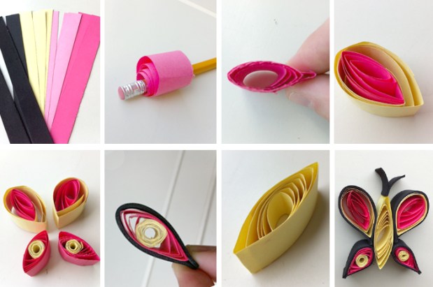 quilled butterfly steps