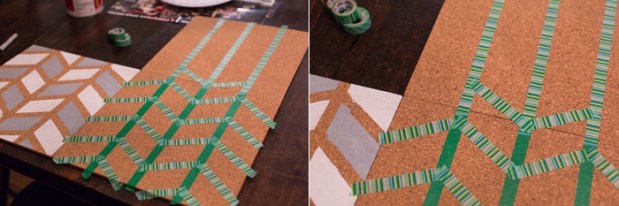 DIY Pinboard Painted Herringbone_0005