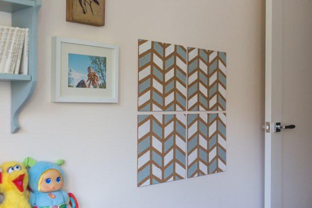 DIY Pinboard Painted Herringbone_0011