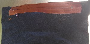 zipper sewn, one side, CU