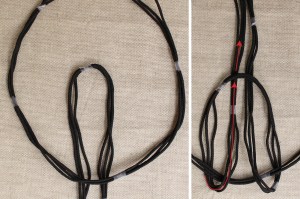 braided cord necklace step 3