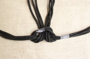 braided cord necklace step 3b