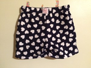 Heart Shorts Back